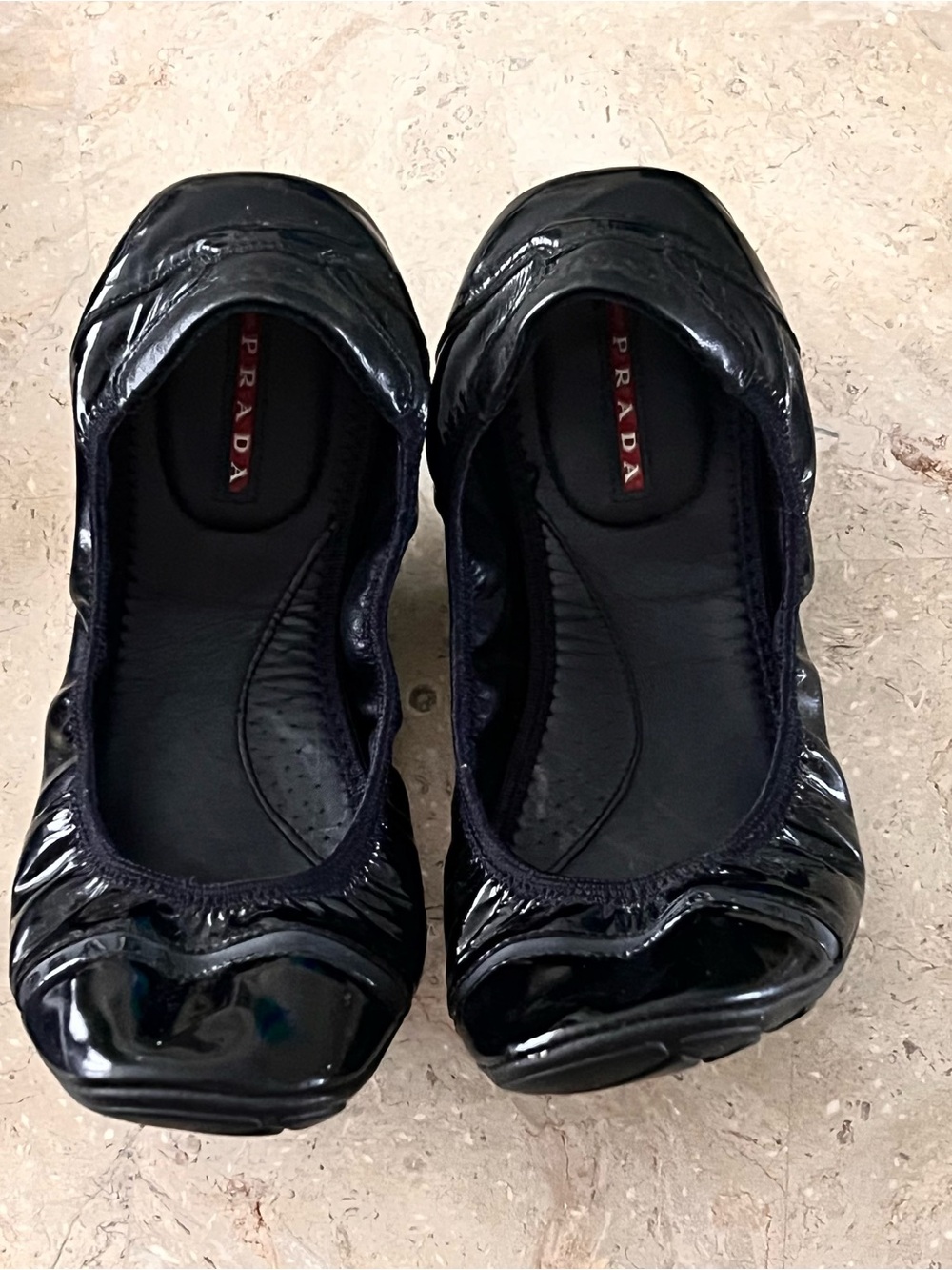 Prada Black Patent Leather Women's Ballet Flats European size 38